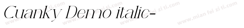Cuanky Demo italic字体转换